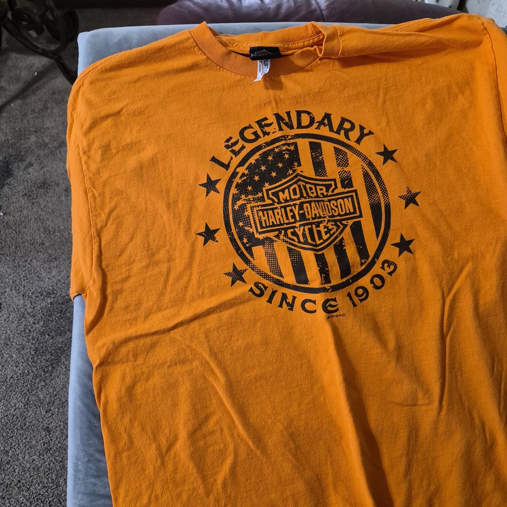 Harley-Davidson Orange 'Legendary' Graphic Tee